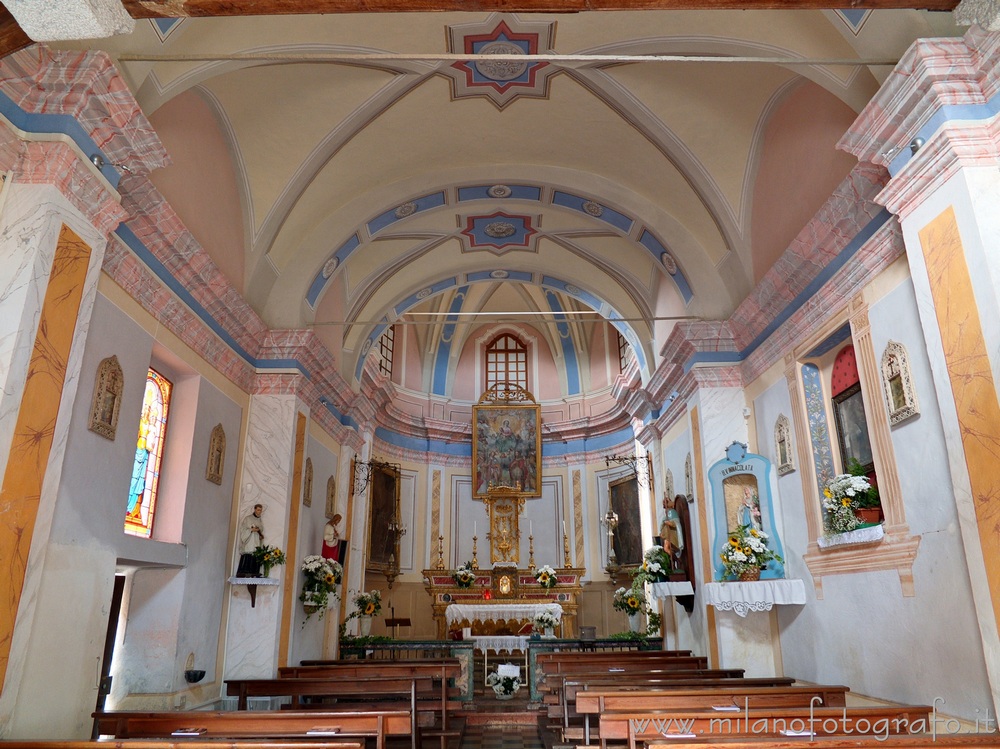 Quittengo fraction of Campiglia Cervo (Biella, Italy) - Interior of the Church of San Rocco